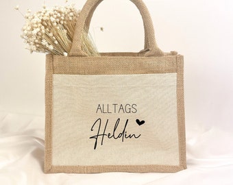 Jute bag everyday heroine gift idea | Small attention | nurse | Nurse | doctor | Christmas Thank You | Shopper Vilive