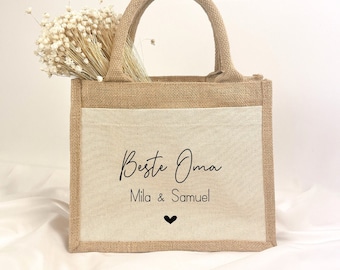 Personalized jute bag Best Grandma with name | Small attention | grandchildren | Christmas | birthday | Grandma | Gift idea