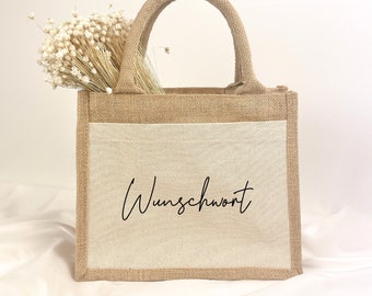 Personalized bag wish word | gift idea | favorite person | JGA | Custom Text | job title | Team Bags | logo