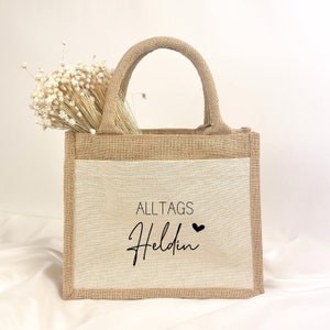 Jutetasche Alltagsheldin Geschenkidee | Kleine Aufmerksamkeit | Krankenschwester | Pflegerin | Ärztin | Weihnachten Danke | Shopper Vilive