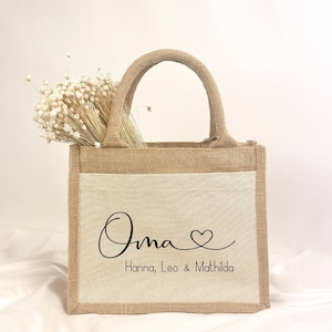 Borsa di juta della nonna | Piccolo regalo | nipoti | Natale | compleanno | Nonna | idea regalo | La migliore nonna | nonni | Compleanno