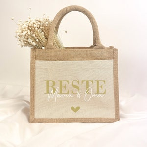 Personalized Jute Bag Best | Gift Mom Grandma Aunt Godmother | birthday | Christmas | Shoppers | With name | Vilive