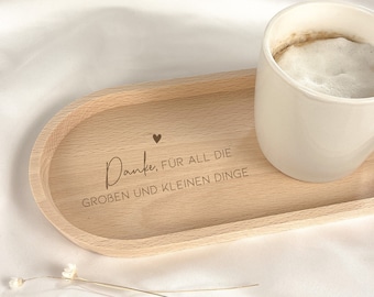 A small thank you for everyday heroes | Engraved thank you tray | Coffee and cake tray | Organizer | Decorative tray | Christmas | Farewell gift