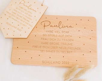 Breakfast board for schoolchildren | First day of school | Personalized gift | Elementary school
