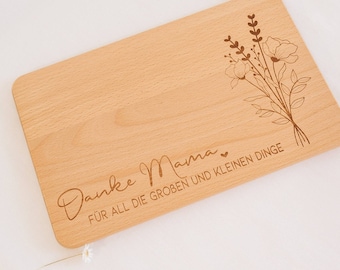 Ontbijt Board Mom Cadeau | Moederdag | snijplank | Gepersonaliseerd | cadeau verjaardag | lunchplankje | houten planken | dankjewel mama