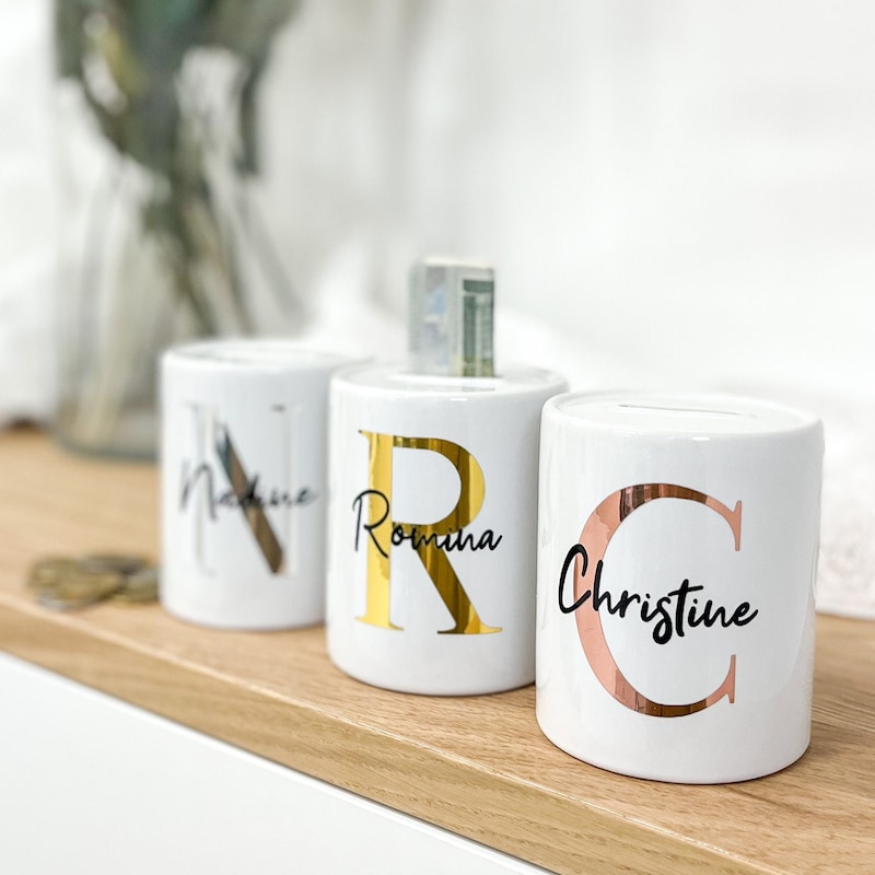 Personalisierte Spardose | Geschenk Baby | Taufe | Kommunion | Geburtstagsgeschenk | Geldgeschenk | Geburtstagsgeschenk | Ostern | Geburt