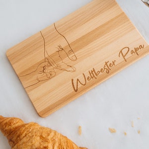 Breakfast board dad | Cutting board | Father's Day | Personalized | Birthday gift | For dad | Snack board | Wooden board | Wood engraving