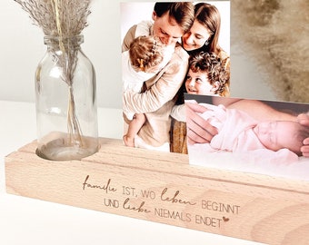 Large card stand | Individual birthday gift idea with engraving | Money gift | Family Photos | Mom | Grandma | Vase | Flowers