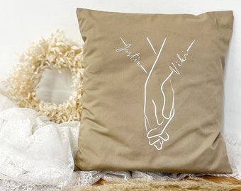 Valentine's Day Gift | Girlfriend | Ms. | Man | Personalized pillow | Line Art | Anniversary | Wedding anniversary | Special gift | Love