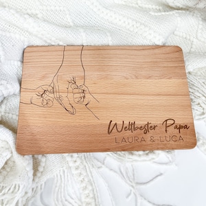 Father's Day Gift Personalized | Breakfast Board Dad | cutting board | gift birthday | snack board | Vespers | wood engraving | Grandpa