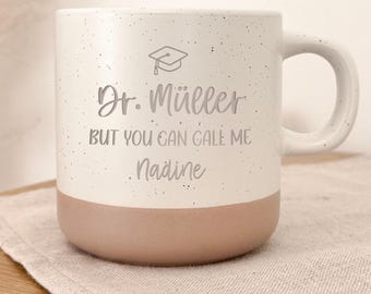 Personalisierte Geschenkidee Abschluss studium Master Bachelor Uni Hochschule Abitur | Doktortitel Prüfung Professor Dozent Tasse | call me