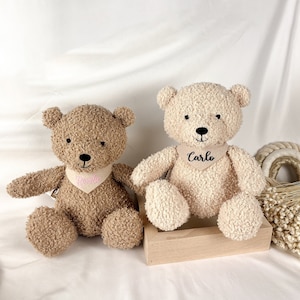Personalized gift birth, cuddly teddy bear, child's birthday soft toy bear, stuffed animal, cuddly bear, baptism, girl boy, Vilive image 1