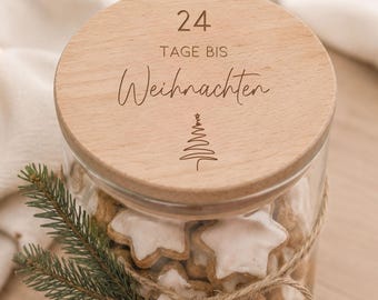 DIY Advent Calendar, Christmas Gift Idea, Practical Secret Santa, Cookies, Girlfriend, Family, Neighbors, Sustainable, Kitchen | Storage Jar, 24 Days