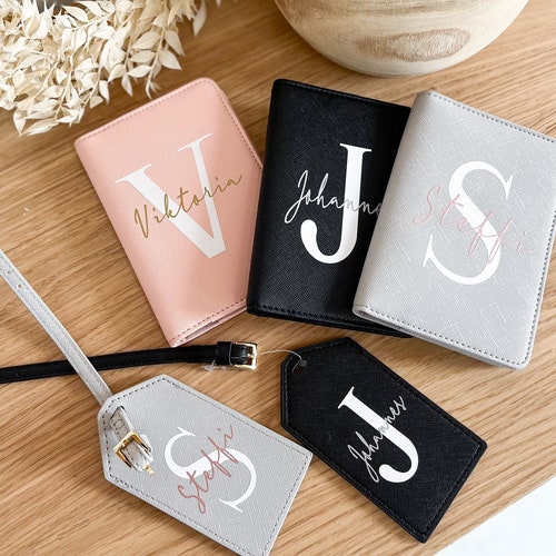 Set Passport Cover Luggage Personalized Gifts Etsy Denmark