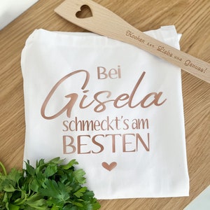 Personalisierte Schürze Kochschürze Küche Deko Personalisiertes Geschenk Freundin Mama Oma Opa Papa Geburstag Idee Bild 2