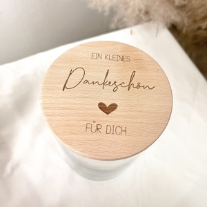 Bicchiere personalizzato | Piccolo grazie | Idea regalo addio | fidanzata | collega | Per Lei Lui | Biscotti soldi | barattolo di conservazione | Vivi