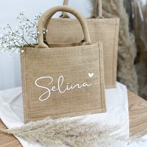 Personalized Burlap Bag | gift woman | sister | girlfriend | mom | grandma | Market Bag | name | shopping bag | birthday | Vilive