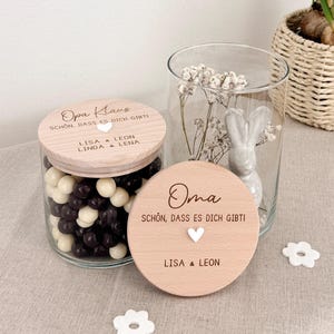 Personalisiertes Geschenk Oma Opa | Vorratsglas Geburtstagsgeschenk Gravur Schön dass | Ostern | Weihnachtsgeschenk I Kleinigkeit | Enkel