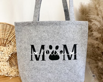 Personalized felt bag | Catmom | Dogmom | Dog mom | Cat mom | Love of animals | Birthday | Shopper