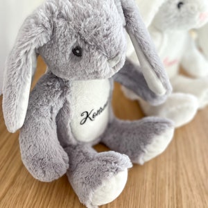 Kuscheltier Hase Personalisiert Ostern Geschenke Kinder Geburt Baby Geschenk Mama Ostergeschenk Plüschtier Kuscheltier Weiß Bild 7