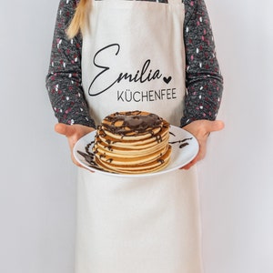 Personalized Kids Apron gift girl boy Easter gift child baking apron Enrollment Children's Birthday linen apron image 5