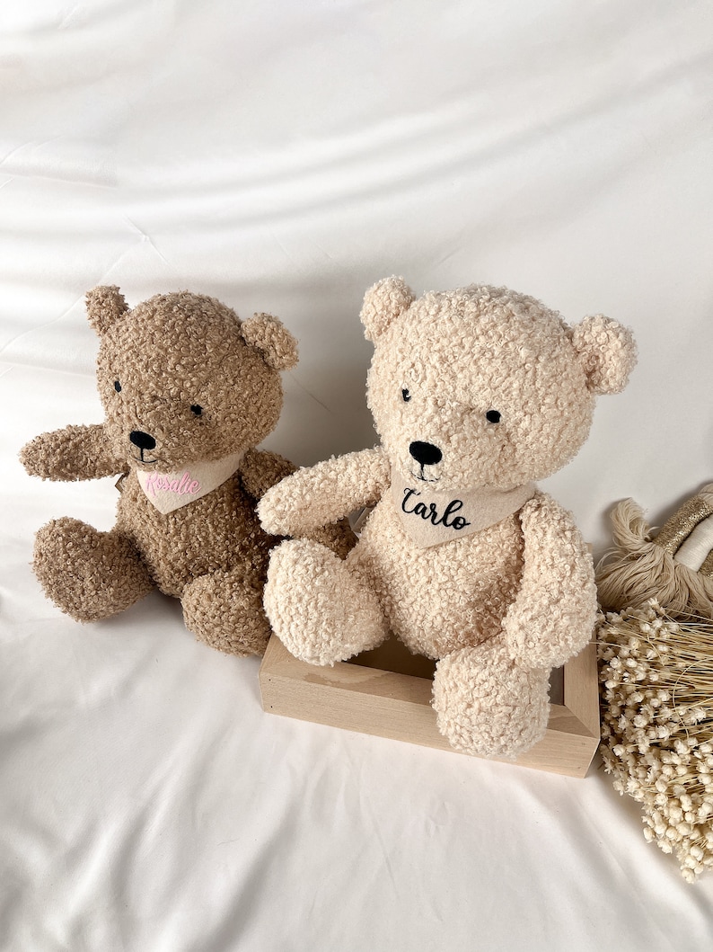 Personalisierter Geschenk Geburt, Kuscheliger Teddybär, Kind Geburtstag Kuscheltier Bär, Stofftier, Schmusebär, Taufe, Mädchen Junge, Vilive Bild 7