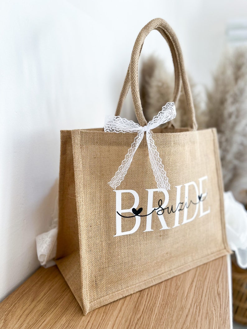 Personalisiertes Geschenk Braut Bride to be JGA Geschenk Hochzeit Junggesellenabschied Trauzeugin Kollegin Verlobung Geschenk Bild 3