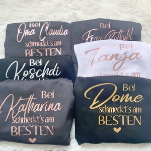 Personalisierte Schürze Kochschürze Küche Deko Personalisiertes Geschenk Freundin Mama Oma Opa Papa Geburstag Idee Bild 4