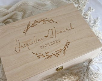 Personalisierte Erinnerungskiste | Geschenk Valentinstag | Hochzeit | Verlobung | Jahrestag | Erinnerungsbox | Geschenk Paare | mit Namen