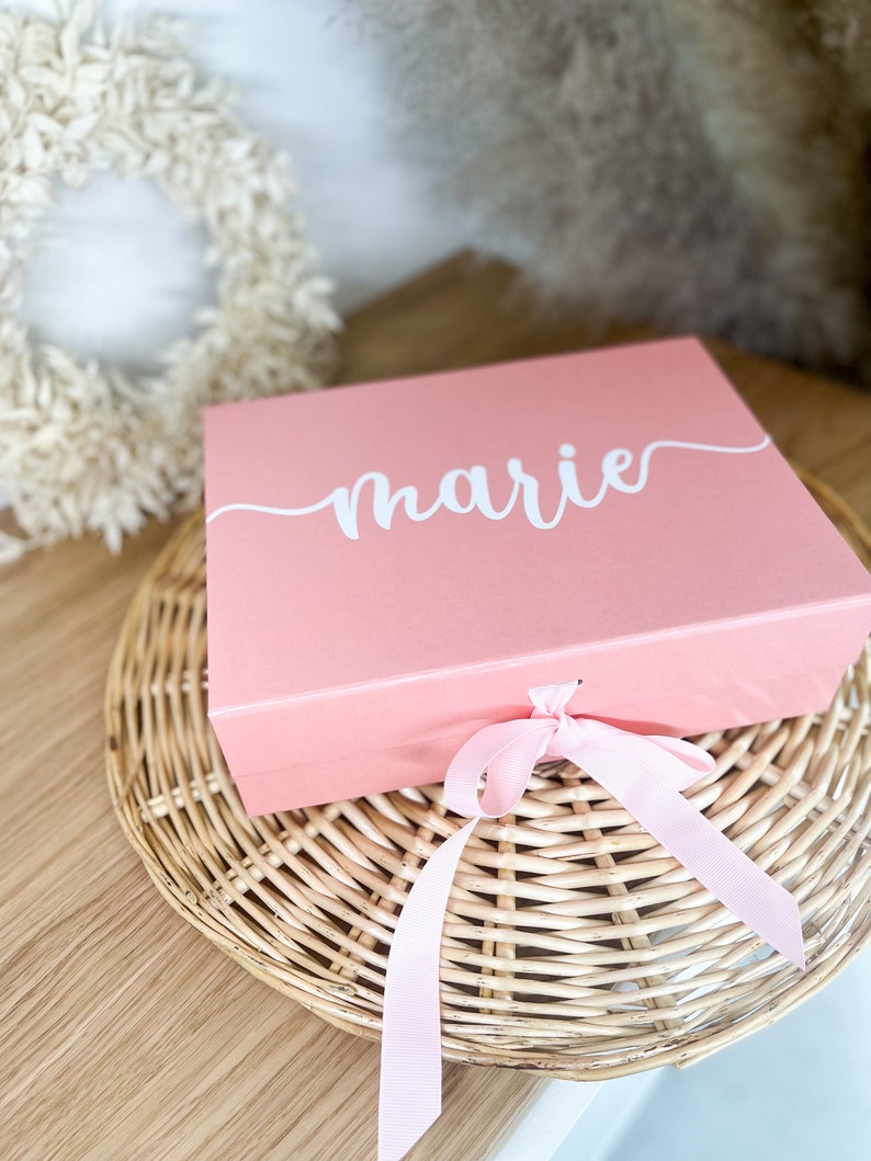 Trauzeugin fragen - die schönsten Ideen & Geschenke + 7 Karten-Vorlagen Geschenkbox Magnetbox Name Geschenkbox Personalisiertes M - rosa