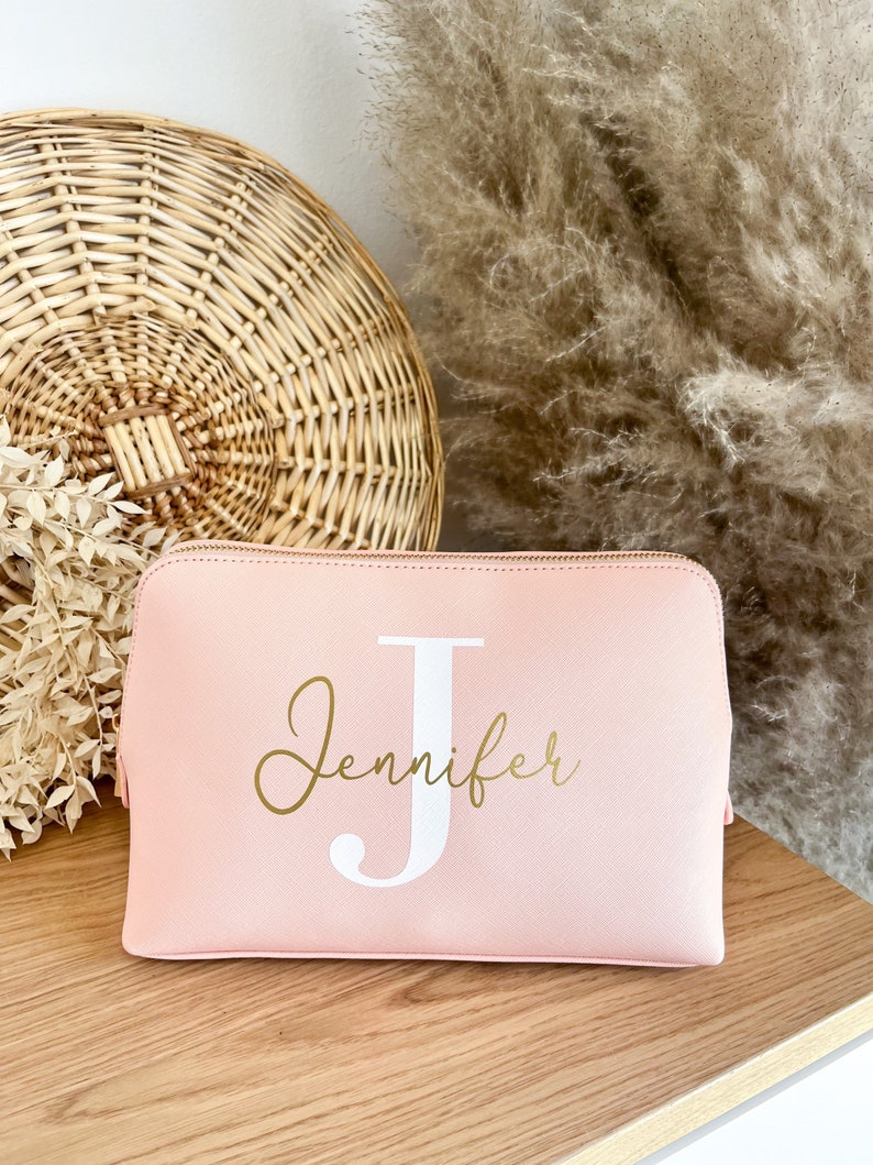 Personalized cosmetic bag with name Gift woman Mom Mother's Day Makeup bag birthday Best friend Toiletry bag image 6