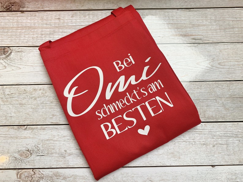 Personalisierte Schürze Kochschürze Küche Deko Personalisiertes Geschenk Freundin Mama Oma Opa Papa Geburstag Idee Bild 5