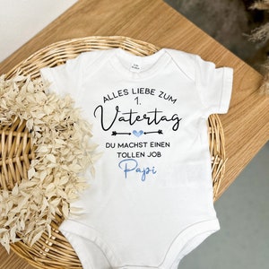 Baby Body Erster Vatertag Vater Sohn Vatertagsgeschenk Papa Geschenk Bodysuit Erster Vatertag Baby Outfit Vater Tochter Baby Bild 3