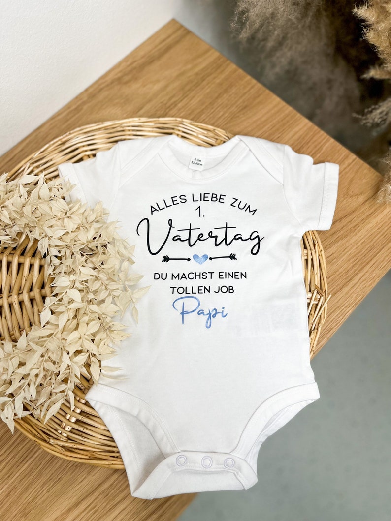 Baby Body Erster Vatertag Vater Sohn Vatertagsgeschenk Papa Geschenk Bodysuit Erster Vatertag Baby Outfit Vater Tochter Baby Bild 3