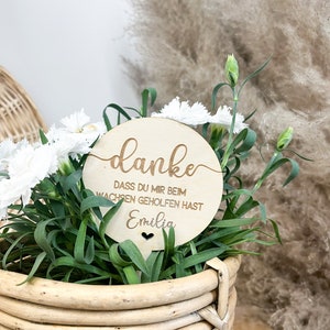 Plugue de flores | Presente personalizado | Educador | professor | Ama | Obrigado | Presente de despedida | Plugues para plantas | Madeira