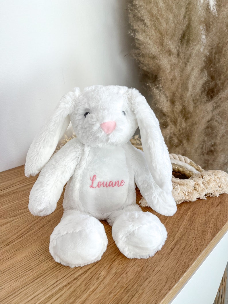 Cuddly toy rabbit Personalized Easter gifts children Birth baby gift Mom Easter gift Plush toy cuddly toy White image 5