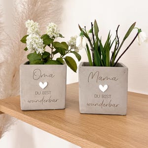 Moederdag cadeau bloempot mama oma overgrootmoeder je bent geweldig | Betonlook keramiek | Cadeau idee Verjaardag Klein bedankje Individueel