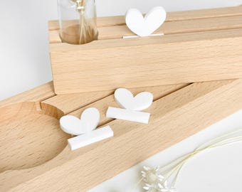 Cuore plug-in 3D in acrilico bianco da abbinare ai nostri supporti per carte piccoli e grandi Regalo per la nonna, il nonno, la fidanzata, la mamma | Vaso decorativo