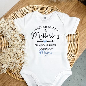 Baby Body 1. Muttertag Geschenk Mama und Baby Muttertagsgeschenk Mama Geschenkidee Bodysuit Erster Muttertag Baby Outfit Bild 3