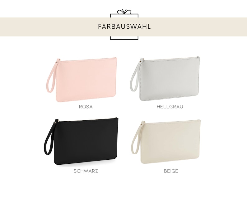 Personalisierte Clutch Geschenk Braut MRS mit Name Brauttasche Hochzeit Accessoires Abendtasche JGA Verlobung Trauzeugin Bild 4