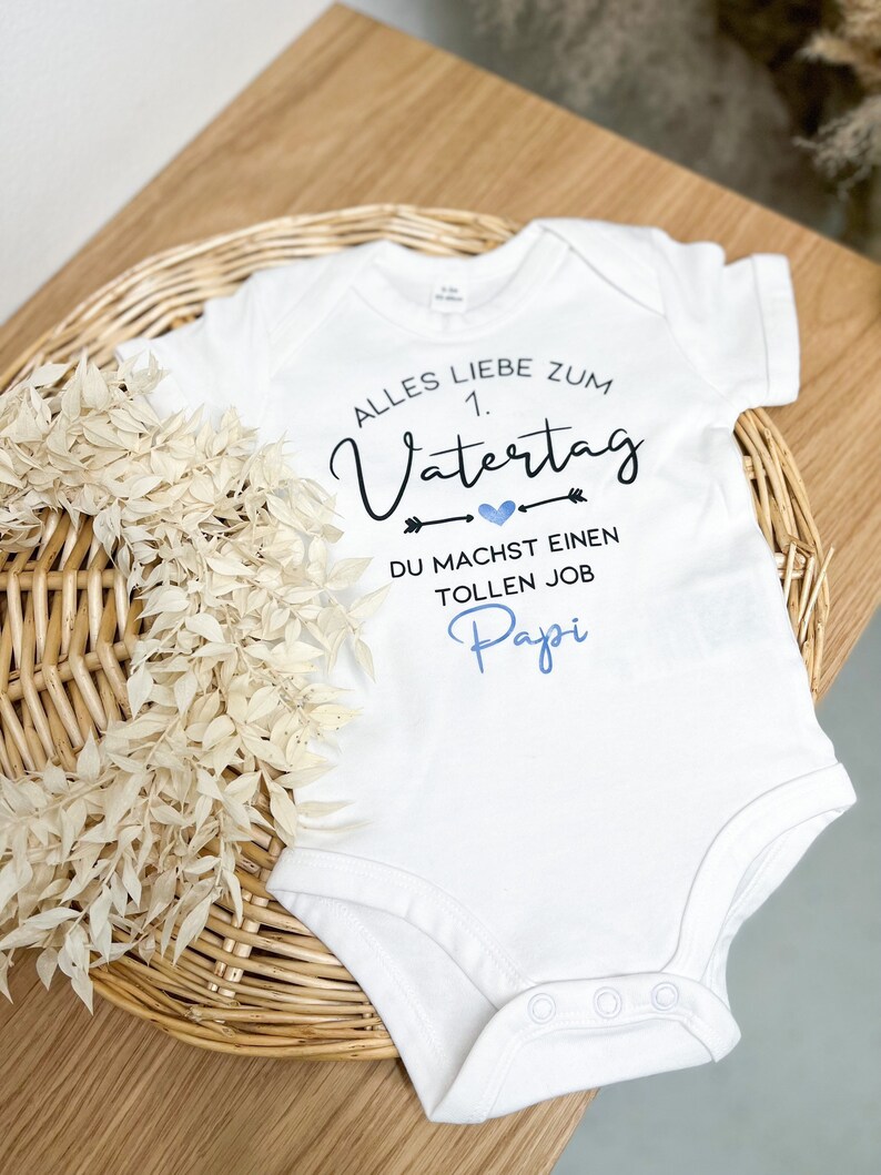 Baby Body Erster Vatertag Vater Sohn Vatertagsgeschenk Papa Geschenk Bodysuit Erster Vatertag Baby Outfit Vater Tochter Baby Bild 1