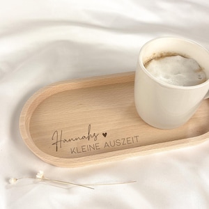 Regalo personalizzato per il compleanno della fidanzata | Vassoio inciso per una piccola pausa | Decorazione da cucina | Collega | Sorella | Mamma | Natale