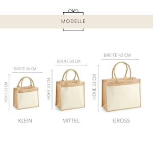 Personalisierte Jute Tasche Braut JGA Hochzeit Bild 5