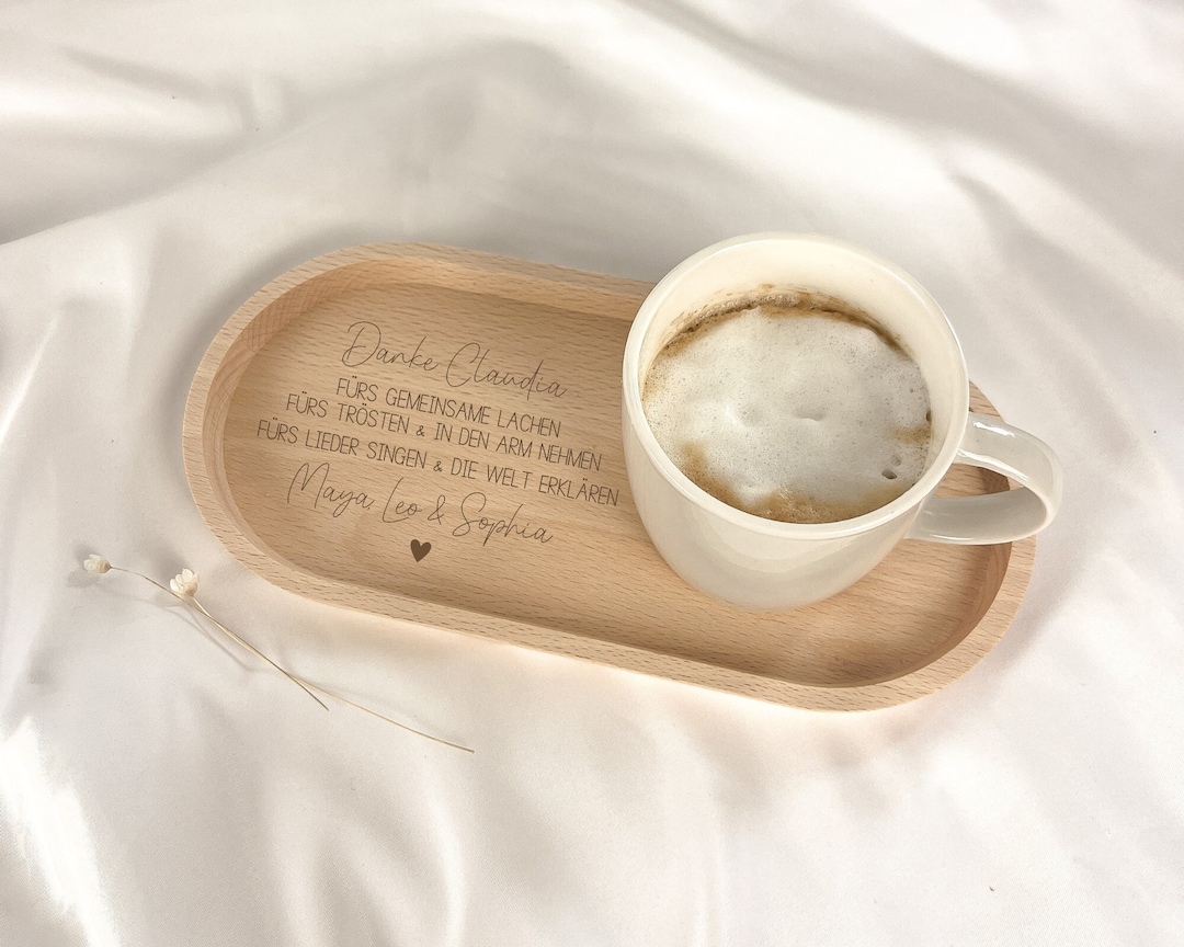 Lafo Buchenholz Tablett Mit Gravur - Personalisiertes Geschenk Für Freunde