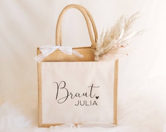 Sac de jute personnalisé | Mariée | JGA | Mariage