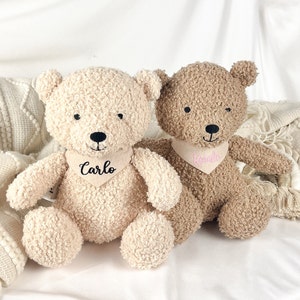 Personalisierter Geschenk Geburt, Kuscheliger Teddybär, Kind Geburtstag Kuscheltier Bär, Stofftier, Schmusebär, Taufe, Mädchen Junge, Vilive Bild 2