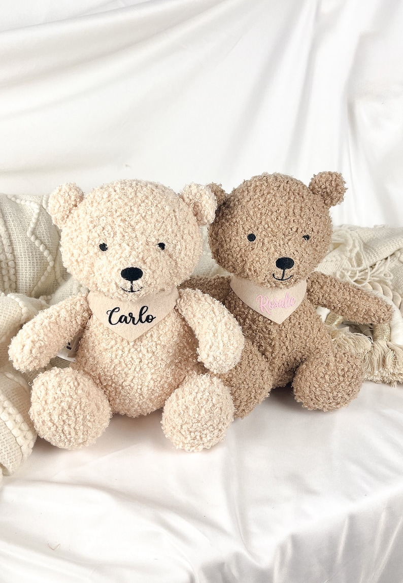 Personalisierter Geschenk Geburt, Kuscheliger Teddybär, Kind Geburtstag Kuscheltier Bär, Stofftier, Schmusebär, Taufe, Mädchen Junge, Vilive Bild 2