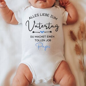 Baby Body Erster Vatertag Vater Sohn Vatertagsgeschenk Papa Geschenk Bodysuit Erster Vatertag Baby Outfit Vater Tochter Baby Bild 2