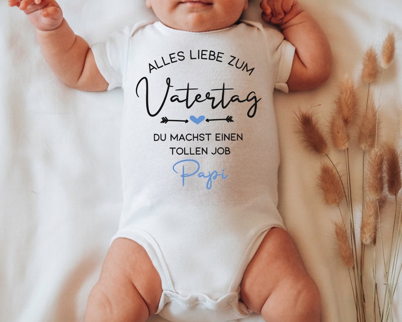 Baby Body Erster Vatertag Vater Sohn Vatertagsgeschenk Papa Geschenk Bodysuit Erster Vatertag Baby Outfit Vater Tochter Baby Bild 2