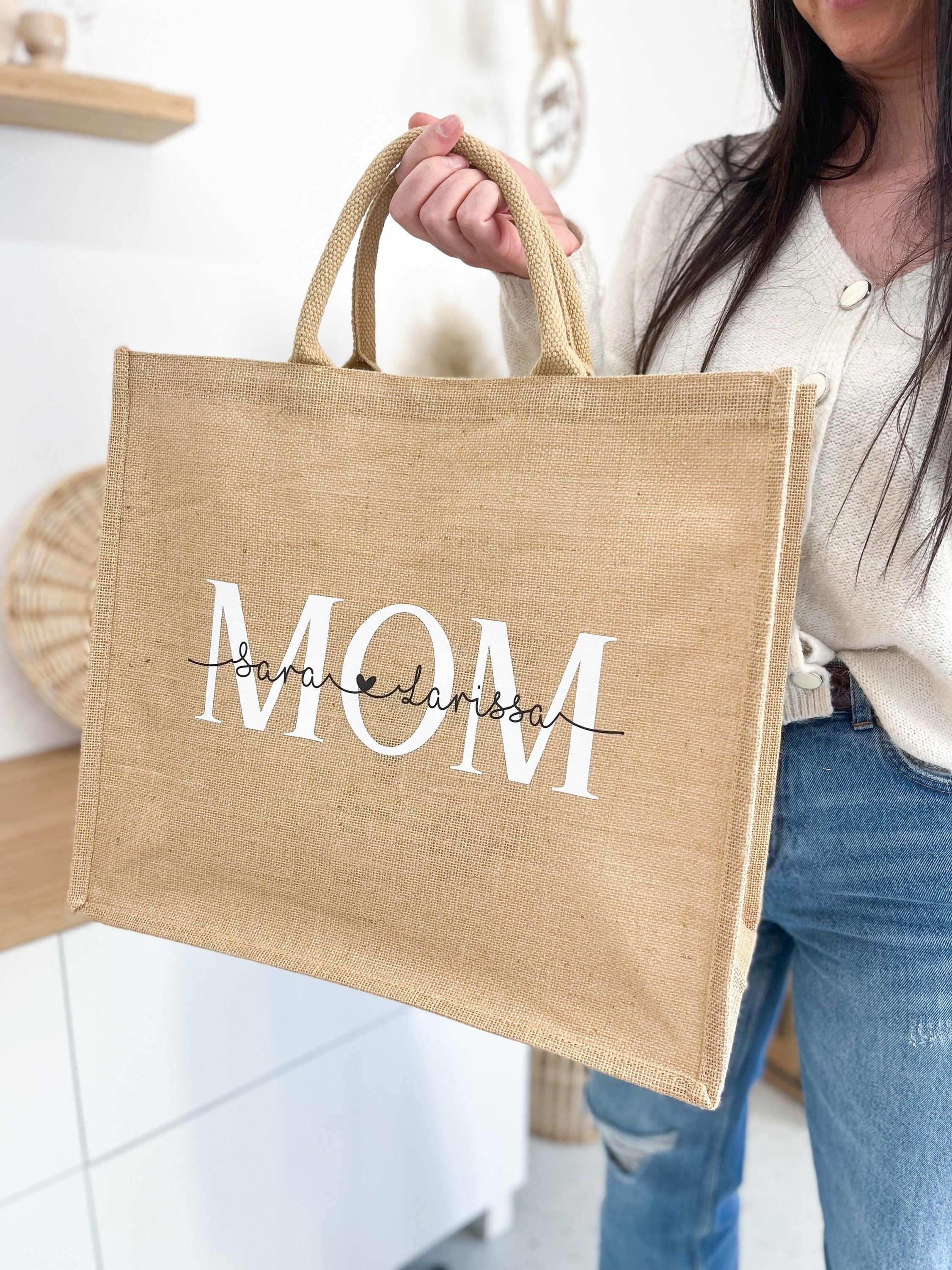 Jute boodschappentas plus sale